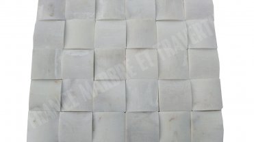 Parement Extérieur Marbre Blanc Demi Rond 10x10 cm - 1102