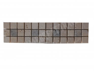 Frise Travertin Beige - Silver 2,3x2,3 cm - 519