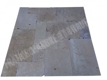 Carrelage Travertin Beige Nuance Opus Romain 1,2 cm Commercial Vieilli - 001